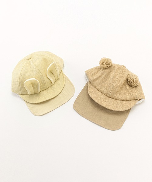 petit main（プティマイン）の「耳つきキャップ（キャップ・キッズ・アイボリー/ベージュ・48cm/46cm）」の14枚目の写真