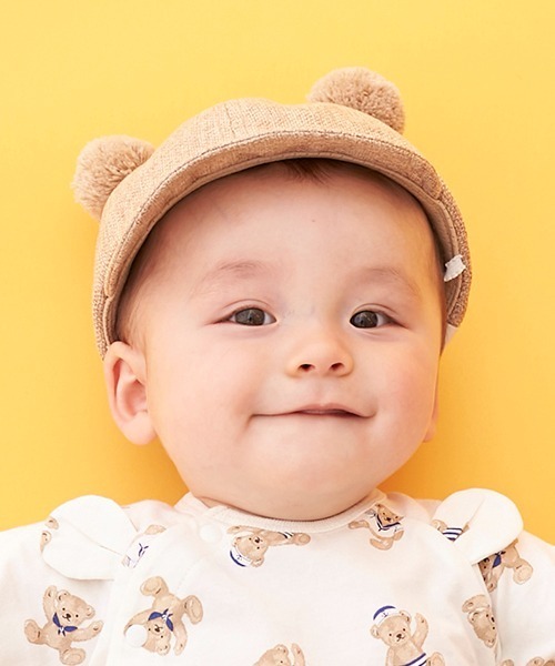 petit main（プティマイン）の「耳つきキャップ（キャップ・キッズ・アイボリー/ベージュ・48cm/46cm）」の18枚目の写真