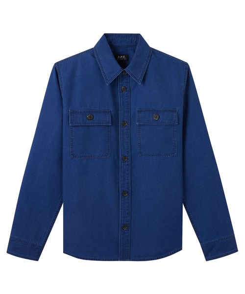 A.P.C. アーペーセー フランス製 ロイヤルブルー カラーシャツ DM755 A.P.C.（アーペーセー）の「SURCHEMISE BASTIAN 22P（シャツ