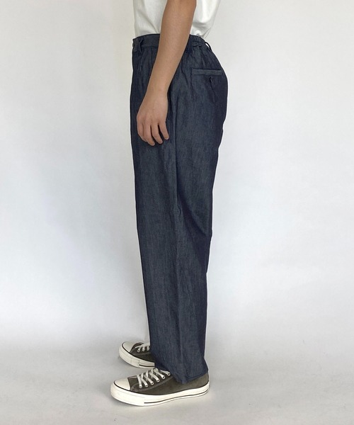 BROOKLYN OVERALL（ブルックリンオーバーオール）の「2タックパンツ（デニムパンツ・メンズ・ネイビー・MEDIUM/LARGE）」の13枚目の写真