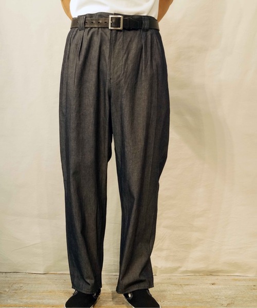 BROOKLYN OVERALL（ブルックリンオーバーオール）の「2タックパンツ（デニムパンツ・メンズ・ネイビー・MEDIUM/LARGE）」の22枚目の写真