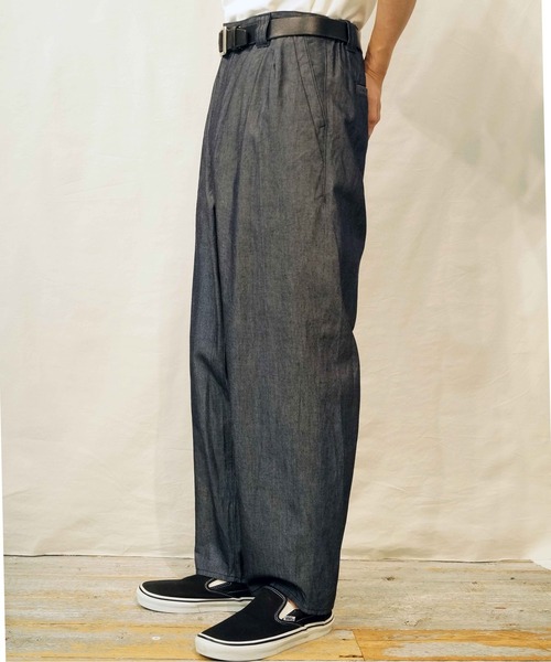 BROOKLYN OVERALL（ブルックリンオーバーオール）の「2タックパンツ（デニムパンツ・メンズ・ネイビー・MEDIUM/LARGE）」の21枚目の写真