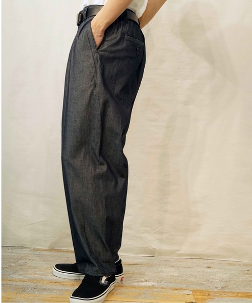 BROOKLYN OVERALL（ブルックリンオーバーオール）の「2タックパンツ（デニムパンツ・メンズ・ネイビー・MEDIUM/LARGE）」の20枚目の写真