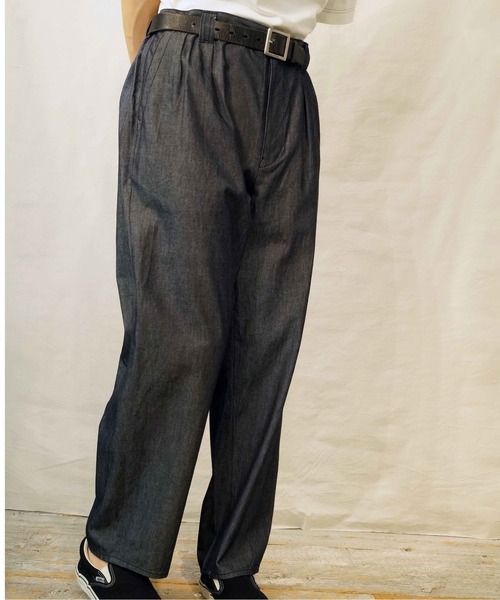 BROOKLYN OVERALL（ブルックリンオーバーオール）の「2タックパンツ（デニムパンツ・メンズ・ネイビー・MEDIUM/LARGE）」の19枚目の写真