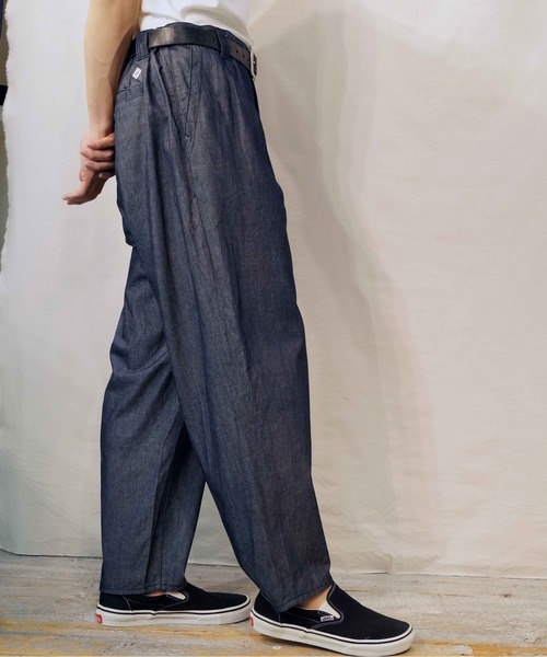 BROOKLYN OVERALL（ブルックリンオーバーオール）の「2タックパンツ（デニムパンツ・メンズ・ネイビー・MEDIUM/LARGE）」の18枚目の写真