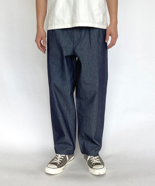 BROOKLYN OVERALL（ブルックリンオーバーオール）の「2タックパンツ（デニムパンツ・メンズ・ネイビー・MEDIUM/LARGE）」の15枚目の写真