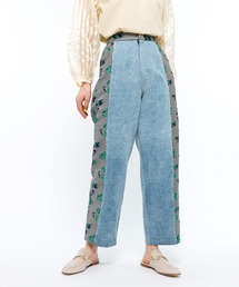 ear PAPILLONNER | "SUM1 STYLE（スミ スタイル）" デニム切り替えパンツ(その他パンツ)