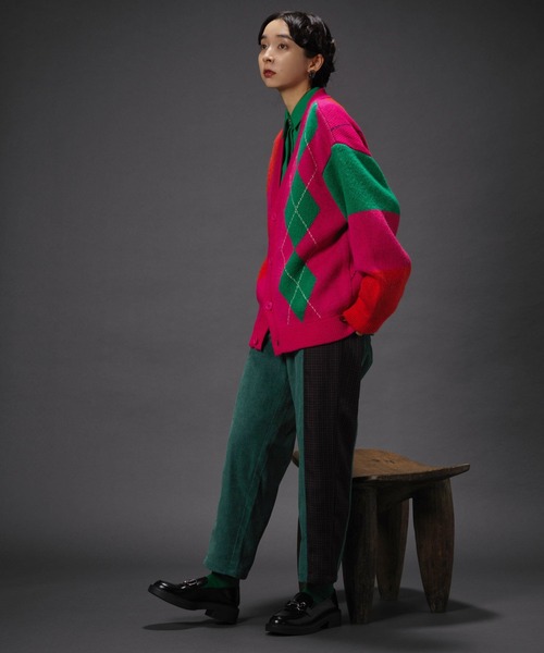 ear PAPILLONNER（イアパピヨネ）の「"SUM1 STYLE（スミ スタイル）" 切り替えパンツ（その他パンツ・レディース・スカイブルー/ブラック/ホワイト/グリーン/ブラック系その他/ブルー・FREE）」の7枚目の写真