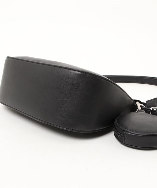 Right-on（ライトオン）の「【HONEYSUCKLE ROSE】コインケース付きショルダー（ショルダーバッグ・レディース・ブラック/オフホワイト・フリー）」の5枚目の写真