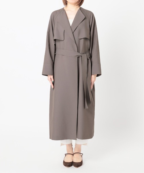 セール】ライトフルクロスノーカラーコート◇（ノーカラージャケット