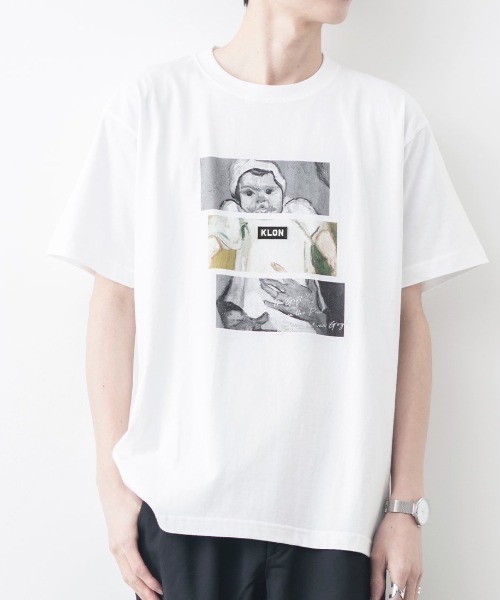 KLON(クローン)の「KLON ART ON EMBLEM TEE(Tシャツ/カットソー)」|ホワイト