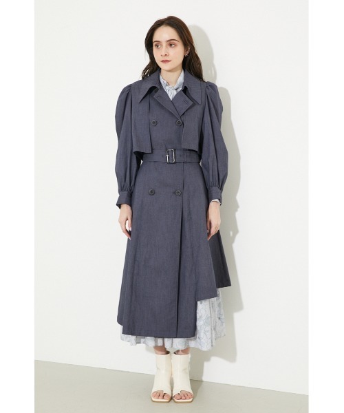 rienda(リエンダ)の「3WAYトレンチコート(トレンチコート・レディース・ライトグレー/アイボリー/ダークブルー・SMALL/MEDIUM)」の7枚目の写真
