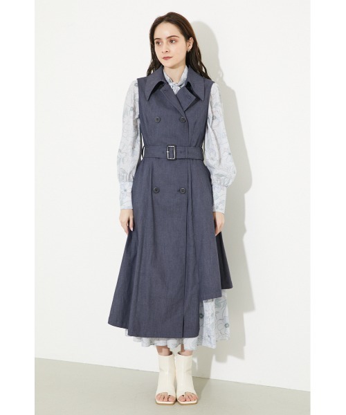 rienda(リエンダ)の「3WAYトレンチコート(トレンチコート・レディース・ライトグレー/アイボリー/ダークブルー・SMALL/MEDIUM)」の12枚目の写真
