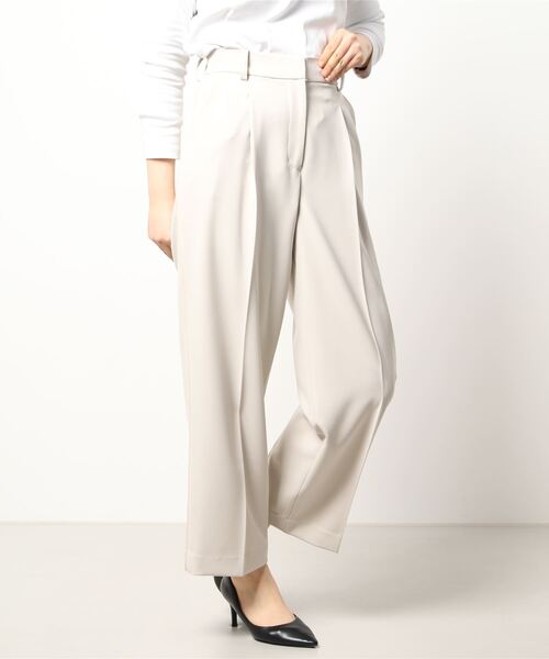 N.(N. Natural Beauty Basic)(エヌエヌナチュラルビューティーベーシック)の「バイカラーラインストレートパンツ(その他パンツ・レディース・ホワイト/グレー/ライトグリーン・MEDIUM)」の20枚目の写真