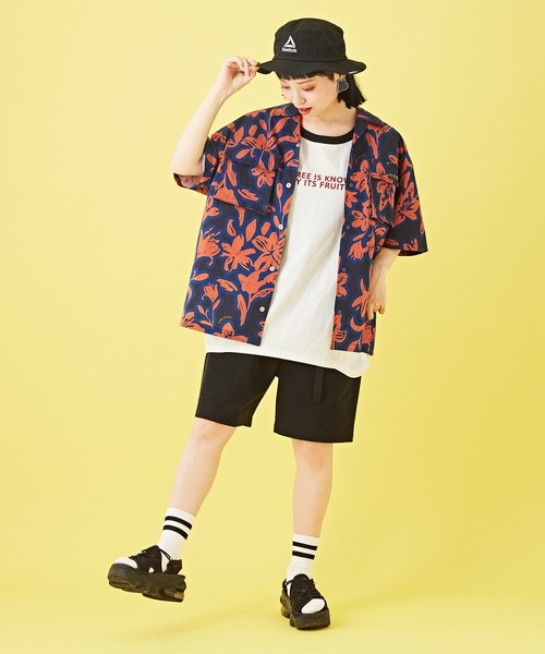 CUBE SUGAR（キューブシュガー）の「速乾ドライMVSドルマンスリーブロゴリンガーTシャツ（Tシャツ/カットソー・レディース・サーモンピンク/ブルー/ブラック/ホワイト・M）」の6枚目の写真