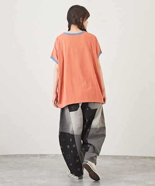 CUBE SUGAR（キューブシュガー）の「速乾ドライMVSドルマンスリーブロゴリンガーTシャツ（Tシャツ/カットソー・レディース・サーモンピンク/ブルー/ブラック/ホワイト・M）」の15枚目の写真