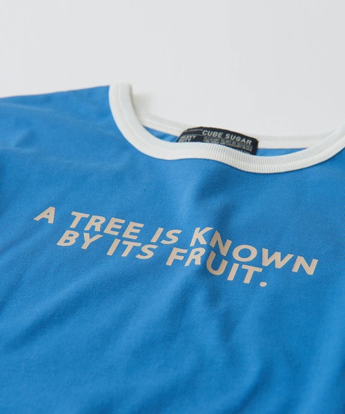 CUBE SUGAR（キューブシュガー）の「速乾ドライMVSドルマンスリーブロゴリンガーTシャツ（Tシャツ/カットソー・レディース・サーモンピンク/ブルー/ブラック/ホワイト・M）」の21枚目の写真
