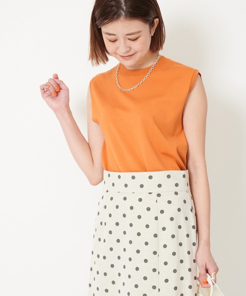 U by SPICK&SPAN(ユーバイスピックアンドスパン)の「ノースリーブ ニットプルオーバー◆(タンクトップ・レディース・ブラック/オレンジ/ホワイト系その他・FREE)」の3枚目の写真
