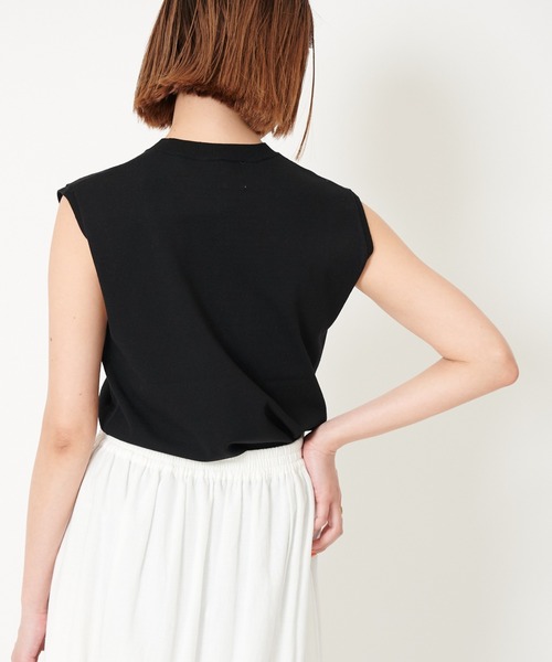 U by SPICK&SPAN(ユーバイスピックアンドスパン)の「ノースリーブ ニットプルオーバー◆(タンクトップ・レディース・ブラック/オレンジ/ホワイト系その他・FREE)」の6枚目の写真