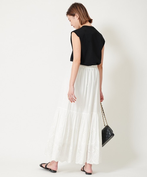 U by SPICK&SPAN(ユーバイスピックアンドスパン)の「ノースリーブ ニットプルオーバー◆(タンクトップ・レディース・ブラック/オレンジ/ホワイト系その他・FREE)」の11枚目の写真