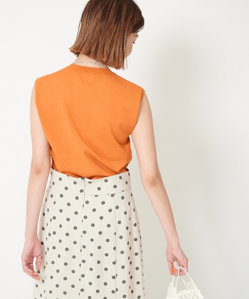 U by SPICK&SPAN(ユーバイスピックアンドスパン)の「ノースリーブ ニットプルオーバー◆(タンクトップ・レディース・ブラック/オレンジ/ホワイト系その他・FREE)」の19枚目の写真
