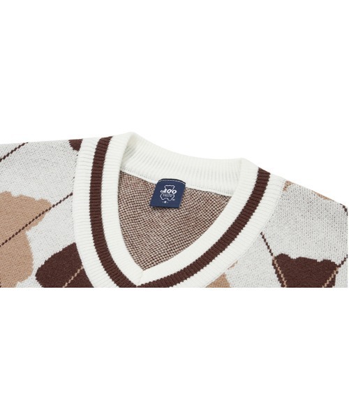 AQO STUDIO SPACE(アコスタジオスペース)の「【AQO STUDIO SPACE】BEAR ARGYLE KNIT VEST / アコスタジオスペース ベアー アーガイル ニット ベスト / UNISEX(ベスト・レディース・ネイビー/アイボリー/スカイブルー・FREE)」の19枚目の写真