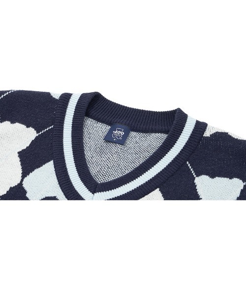 AQO STUDIO SPACE(アコスタジオスペース)の「【AQO STUDIO SPACE】BEAR ARGYLE KNIT VEST / アコスタジオスペース ベアー アーガイル ニット ベスト / UNISEX(ベスト・レディース・ネイビー/アイボリー/スカイブルー・FREE)」の10枚目の写真
