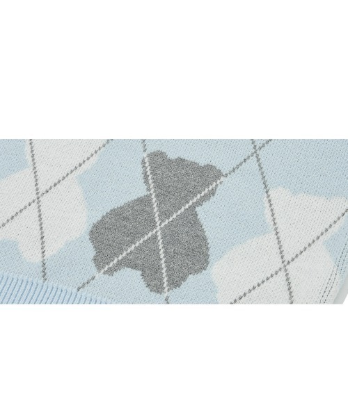 AQO STUDIO SPACE(アコスタジオスペース)の「【AQO STUDIO SPACE】BEAR ARGYLE KNIT VEST / アコスタジオスペース ベアー アーガイル ニット ベスト / UNISEX(ベスト・レディース・ネイビー/アイボリー/スカイブルー・FREE)」の9枚目の写真