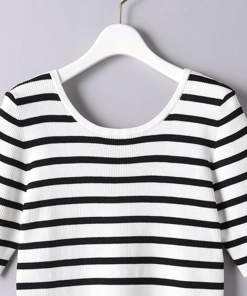 UNITED ARROWS（ユナイテッドアローズ）の「＜UNITED ARROWS＞C/P Uネック ニット W（ニット/セーター・レディース・ホワイト/ブラック/その他1・FREE）」の13枚目の写真