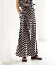 Rouge vif | リネンギンガムスカート(スカート)