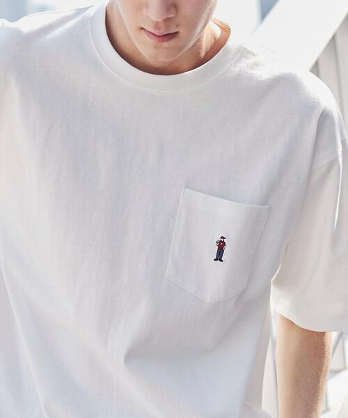 coen（コーエン）の「”ワンポイント刺繍シリーズ”働く人刺繍Tシャツ（T