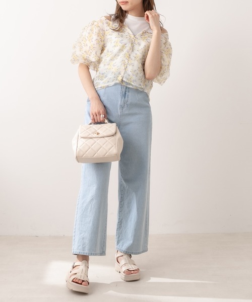 OLIVE des OLIVE（オリーブデオリーブ）の「バルーン袖オーガンジーブラウス（シャツ/ブラウス・レディース・オフホワイト/イエロー・FREE）」の10枚目の写真