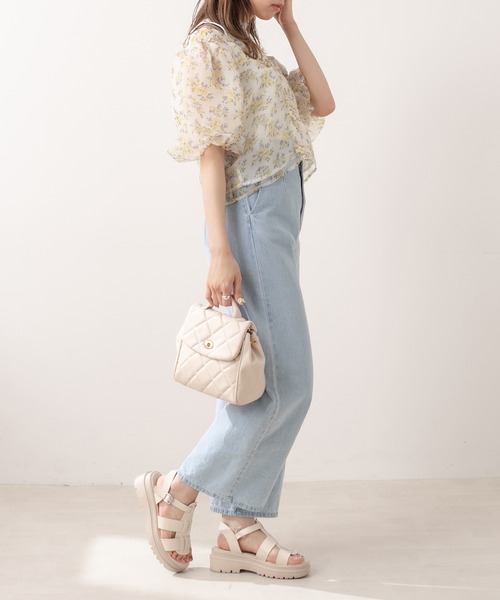 OLIVE des OLIVE（オリーブデオリーブ）の「バルーン袖オーガンジーブラウス（シャツ/ブラウス・レディース・オフホワイト/イエロー・FREE）」の11枚目の写真