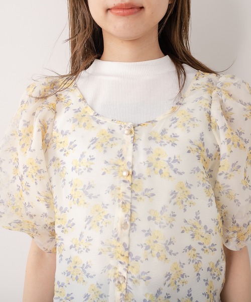 OLIVE des OLIVE（オリーブデオリーブ）の「バルーン袖オーガンジーブラウス（シャツ/ブラウス・レディース・オフホワイト/イエロー・FREE）」の22枚目の写真