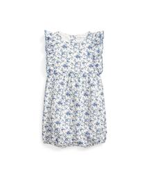POLO RALPH LAUREN CHILDRENSWEAR（ポロ ラルフ ローレン チルドレンズウェア）の「フローラル リネンコットン バブル ショートオール（ロンパース）」