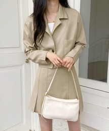 by muni:r（バイ ムニール）の「クロップドワンボタンジャケット+