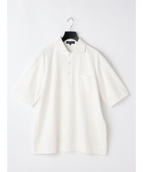 Perfect Suit FActory（パーフェクトスーツファクトリー）の「インナーメッシュ付き　ポロシャツ　オフホワイト/ブラック/グレー（ポロシャツ・メンズ・オフホワイト/ライトグレー/ブラック・L/LL/M）」の2枚目の写真