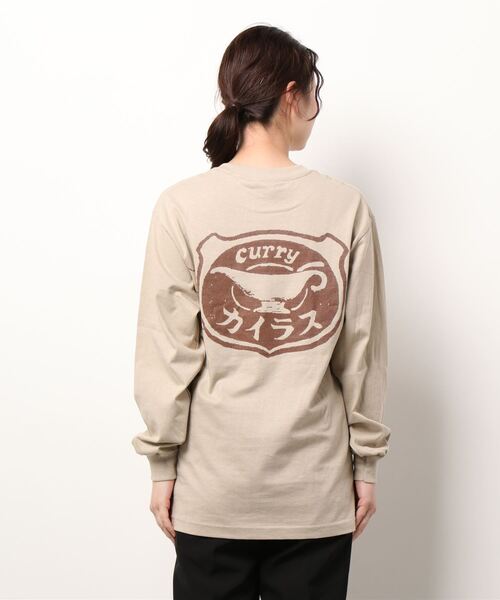 LITTLE UNION(リトルユニオン)の「【どすこい弁当学芸大学店×カリーカイラス】カイラスキャット ロングスリーブTシャツ(Tシャツ/カットソー・レディース・ベージュ/ホワイト/グレー・MEDIUM/LARGE)」の6枚目の写真
