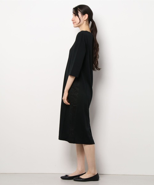 aunt lily(アントリリー)の「サイドレースアクセントワンピース(ワンピース・レディース・ブラック/ダークベージュ・M/L/LL/3L/S)」の9枚目の写真
