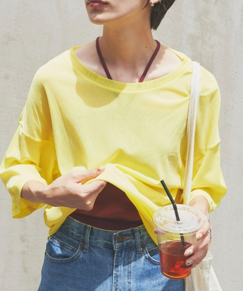 Auntie Rosa Holiday（アンティローザホリデー）の「リブバッククロスホルターキャミ（キャミソール・レディース・ブラック/ブラウン/イエロー・FREE）」の2枚目の写真