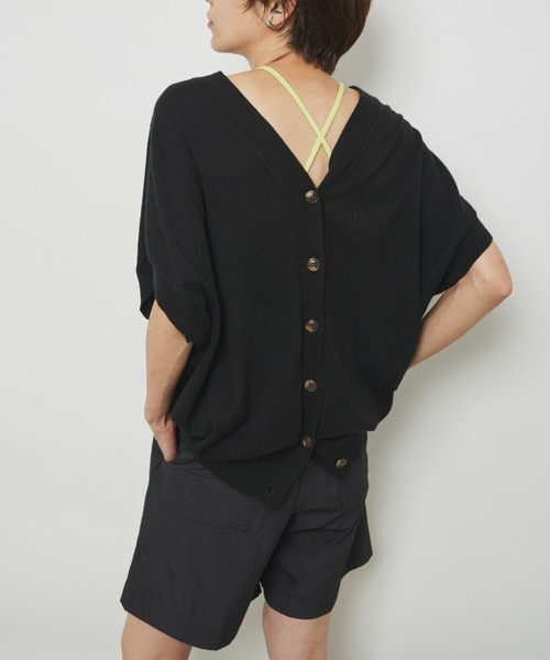 Auntie Rosa Holiday（アンティローザホリデー）の「リブバッククロスホルターキャミ（キャミソール・レディース・ブラック/ブラウン/イエロー・FREE）」の3枚目の写真