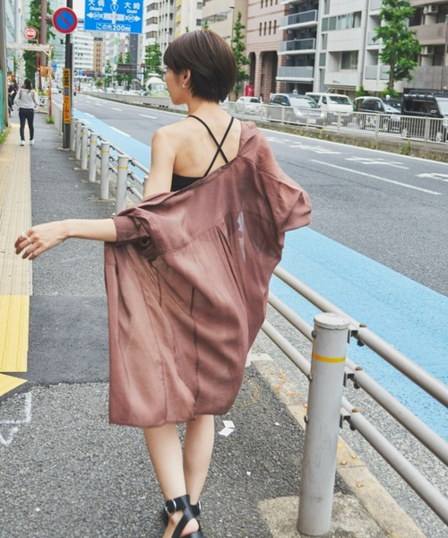 Auntie Rosa Holiday（アンティローザホリデー）の「リブバッククロスホルターキャミ（キャミソール・レディース・ブラック/ブラウン/イエロー・FREE）」の11枚目の写真