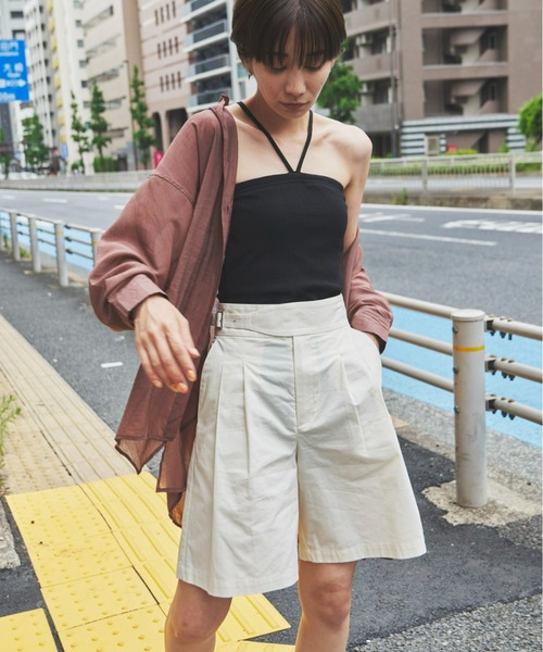 Auntie Rosa Holiday（アンティローザホリデー）の「リブバッククロスホルターキャミ（キャミソール・レディース・ブラック/ブラウン/イエロー・FREE）」の12枚目の写真