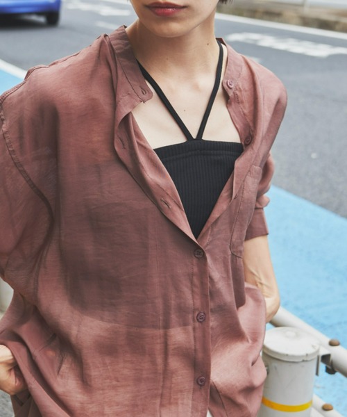 Auntie Rosa Holiday（アンティローザホリデー）の「リブバッククロスホルターキャミ（キャミソール・レディース・ブラック/ブラウン/イエロー・FREE）」の4枚目の写真