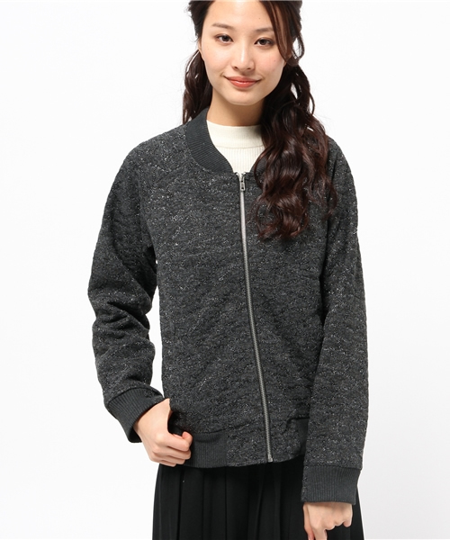 OUTLET(アウトレット)の「【WHO'S WHO gallery】ニットジャガードブルゾン(ブルゾン・レディース・ブラック/オフホワイト・FREE)」の1枚目の写真