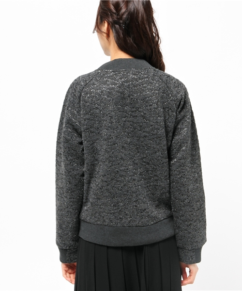 OUTLET(アウトレット)の「【WHO'S WHO gallery】ニットジャガードブルゾン(ブルゾン・レディース・ブラック/オフホワイト・FREE)」の5枚目の写真