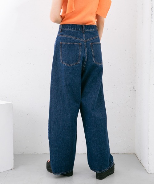 KBF(ケイビーエフ)の「ボーイッシュダメージデニム(デニムパンツ・レディース・ライトブルー/ネイビー/グレー・38/36)」の10枚目の写真