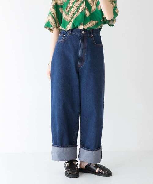 KBF(ケイビーエフ)の「ボーイッシュダメージデニム(デニムパンツ・レディース・ライトブルー/ネイビー/グレー・38/36)」の14枚目の写真