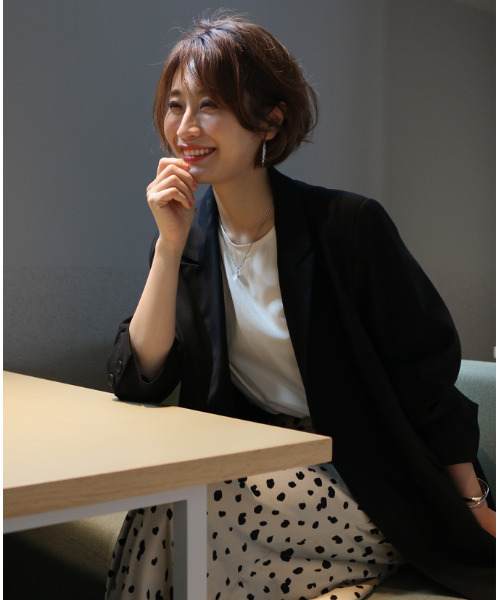 Ehre style（エーレスタイル）の「オフィスで着られるきちんとＴシャツ（Tシャツ/カットソー・レディース・ブラック/ベージュ/ピンク/アイボリー・FREE）」の22枚目の写真