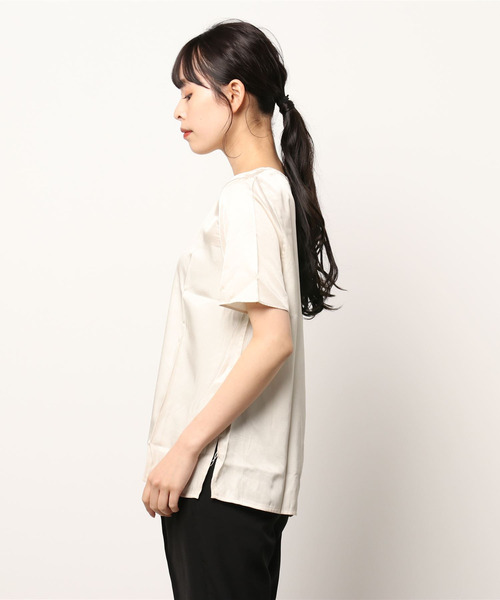 Ehre style（エーレスタイル）の「オフィスで着られるきちんとＴシャツ（Tシャツ/カットソー・レディース・ブラック/ベージュ/ピンク/アイボリー・FREE）」の8枚目の写真